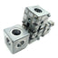 Used Lot of 4 80/20 14173 Aluminum Extrusion Cubic Corner, 3-Way, 40mm Profile