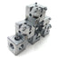 Used Lot of 6 80/20 14173 Aluminum Extrusion Cubic Corner, 3-Way, 40mm *Missing Pegs*