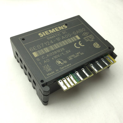Used Siemens 6ES7 124-1FA00-0AB0 Analog Electronic Module, 1 Output, Simatic SC