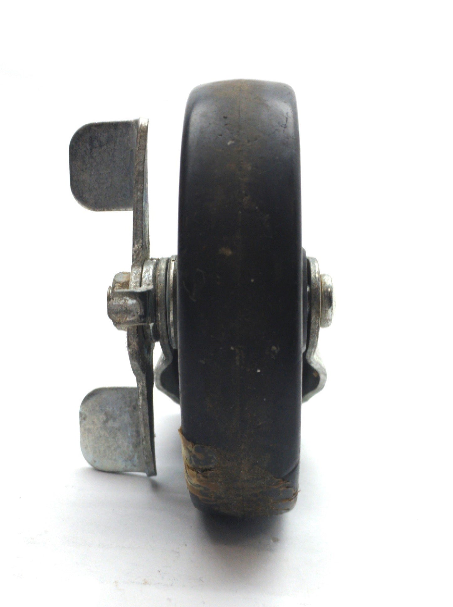 Used Lot of 4 Faultless Swivel Wheel Casters, 4" Dia. 1" Wide, 4 3/4" Height w/Brake
