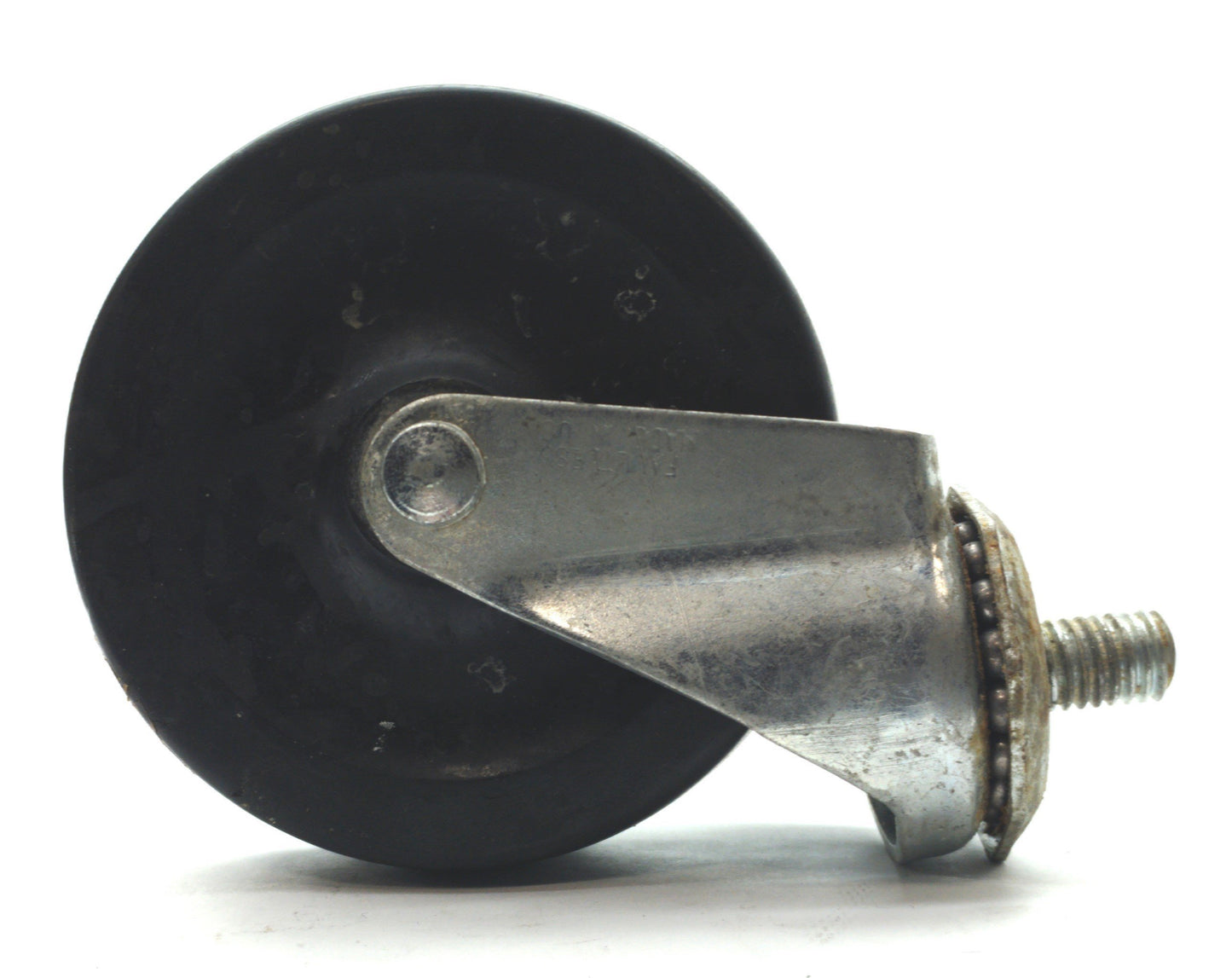 Used Lot of 4 Faultless Swivel Wheel Casters, 4" Dia. 1" Wide, 4 3/4" Height w/Brake