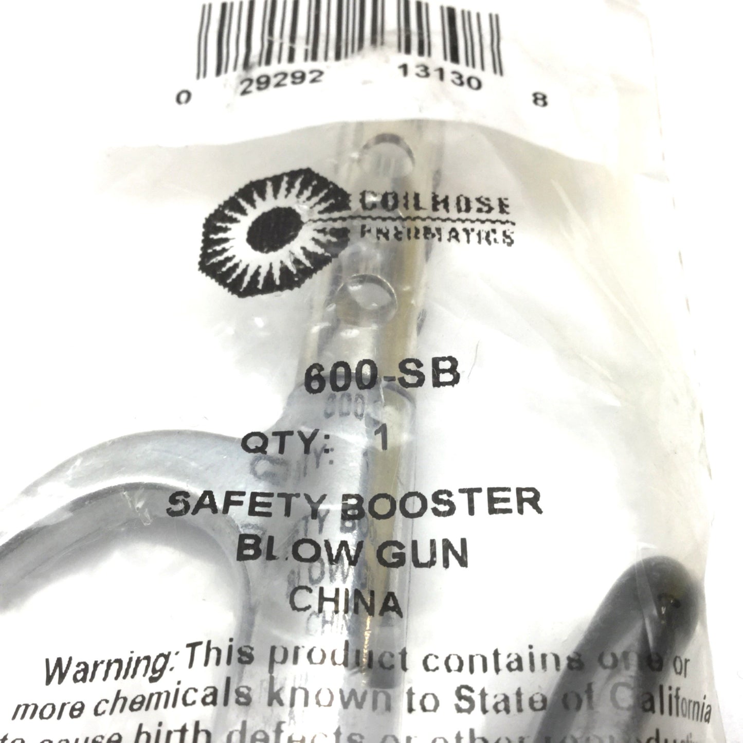 New Coilhose Pneumatics 600-SB Safety Booster Blow Gun, 1/4" NPT Inlet, 30psi Max