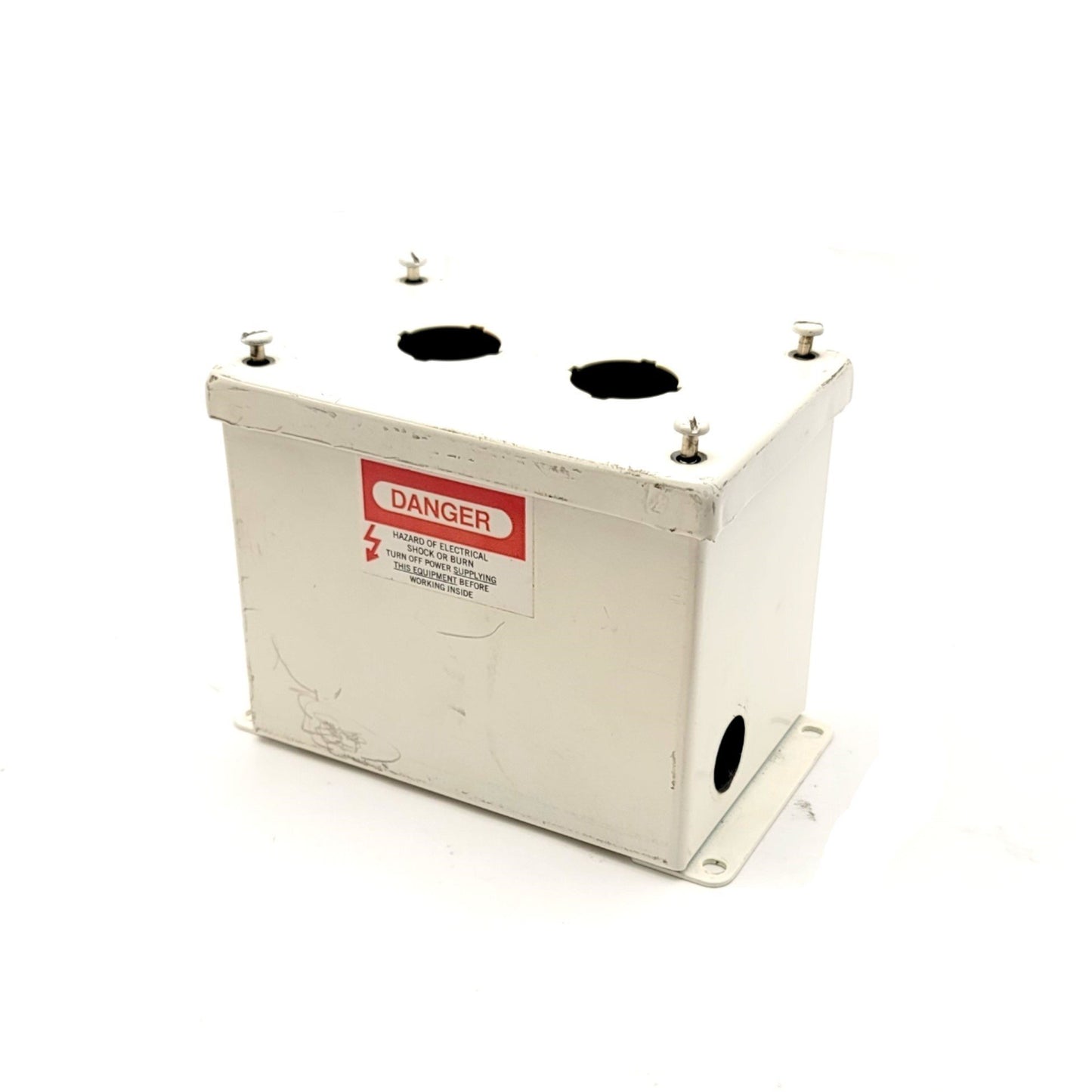 Used Hoffman E-2PBX Push-Button Enclosure 6"(L) x 4"(W) x 4-3/4"(D), NEMA 12, IP65