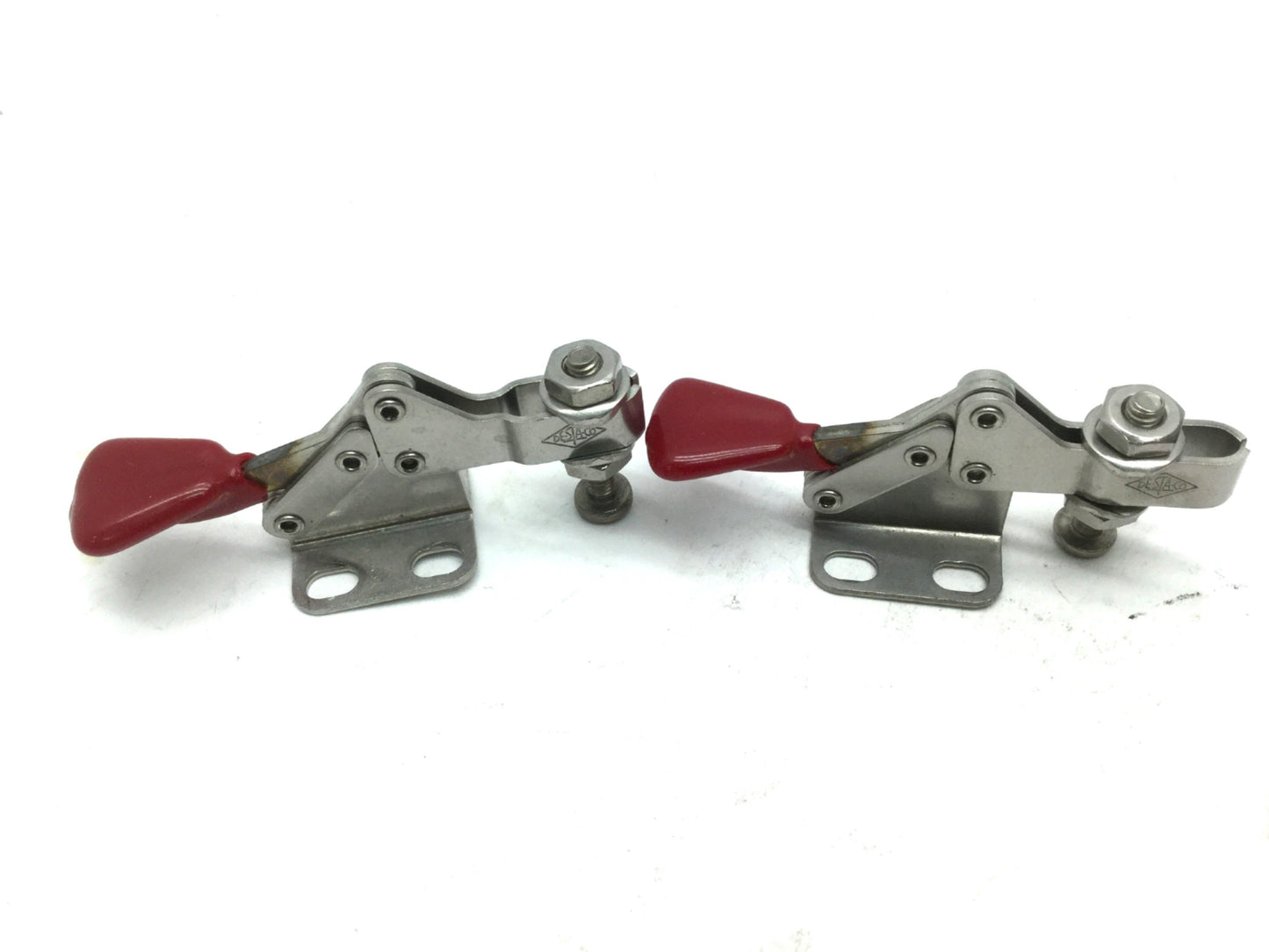 Used Lot of 2 De-Sta-Co 206-SS Stainless Horizontal Toggle Locking Clamp Low U-Bar