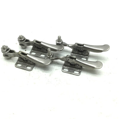 Used De-Sta-Co Stainless Horizontal Hold Down Lock Clamp 2x 205-USS & 2x 205-SSS