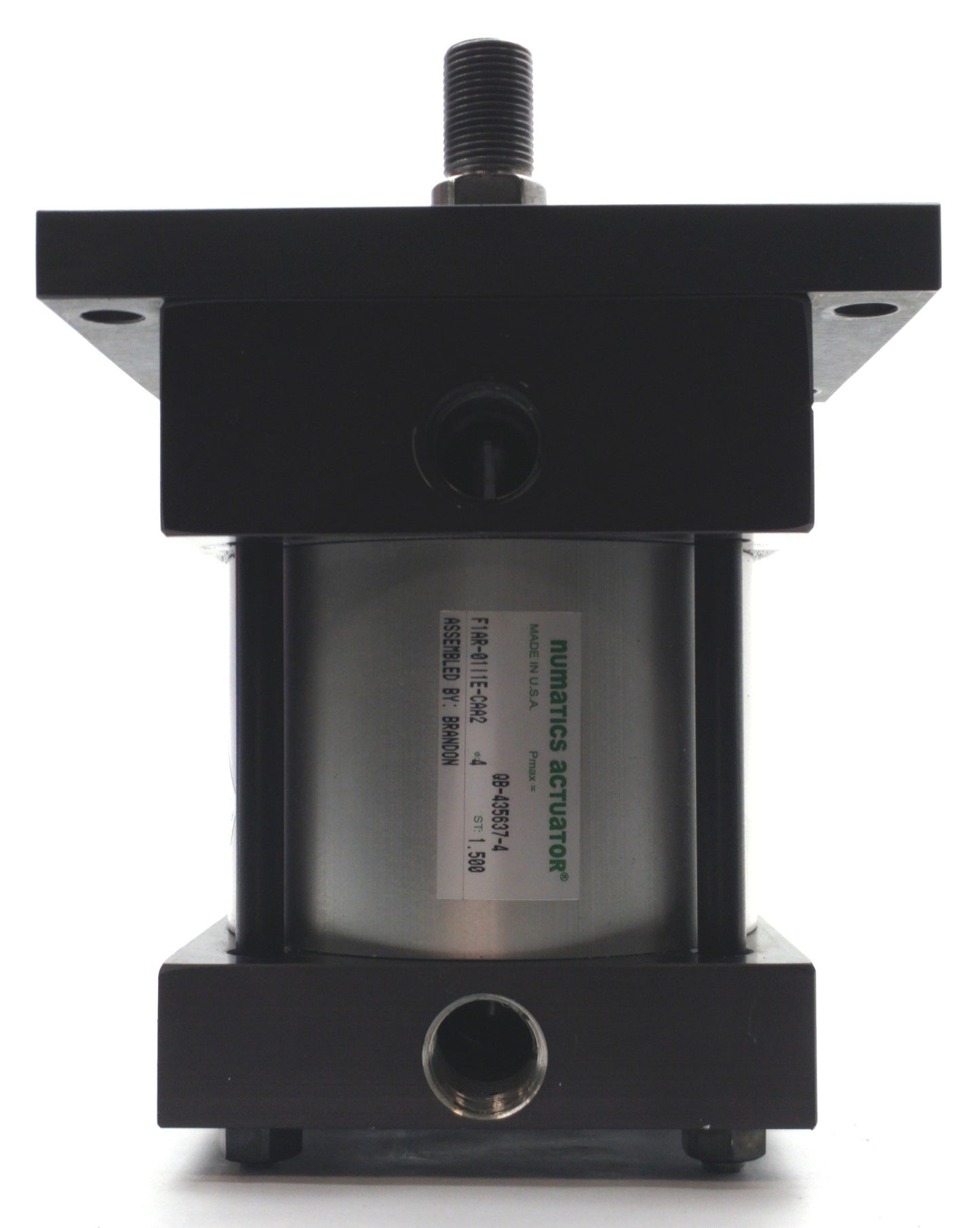 Used Numatics F1AR-01I1E-CAA2 Pneumatic Cylinder 1 1/2" Stroke 4" Bore 1/2"NPT 250PSI