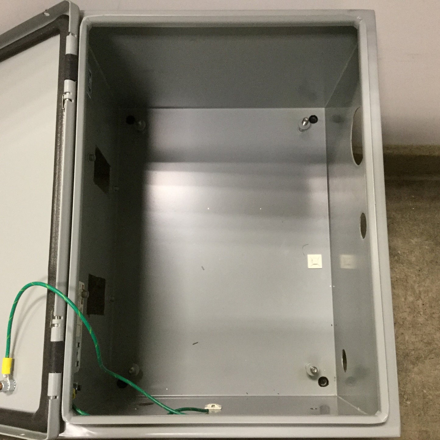 Used Hoffman CSD161210 Electrical Enclosure, 16" x 14" x 10", Steel, *Holes Added*