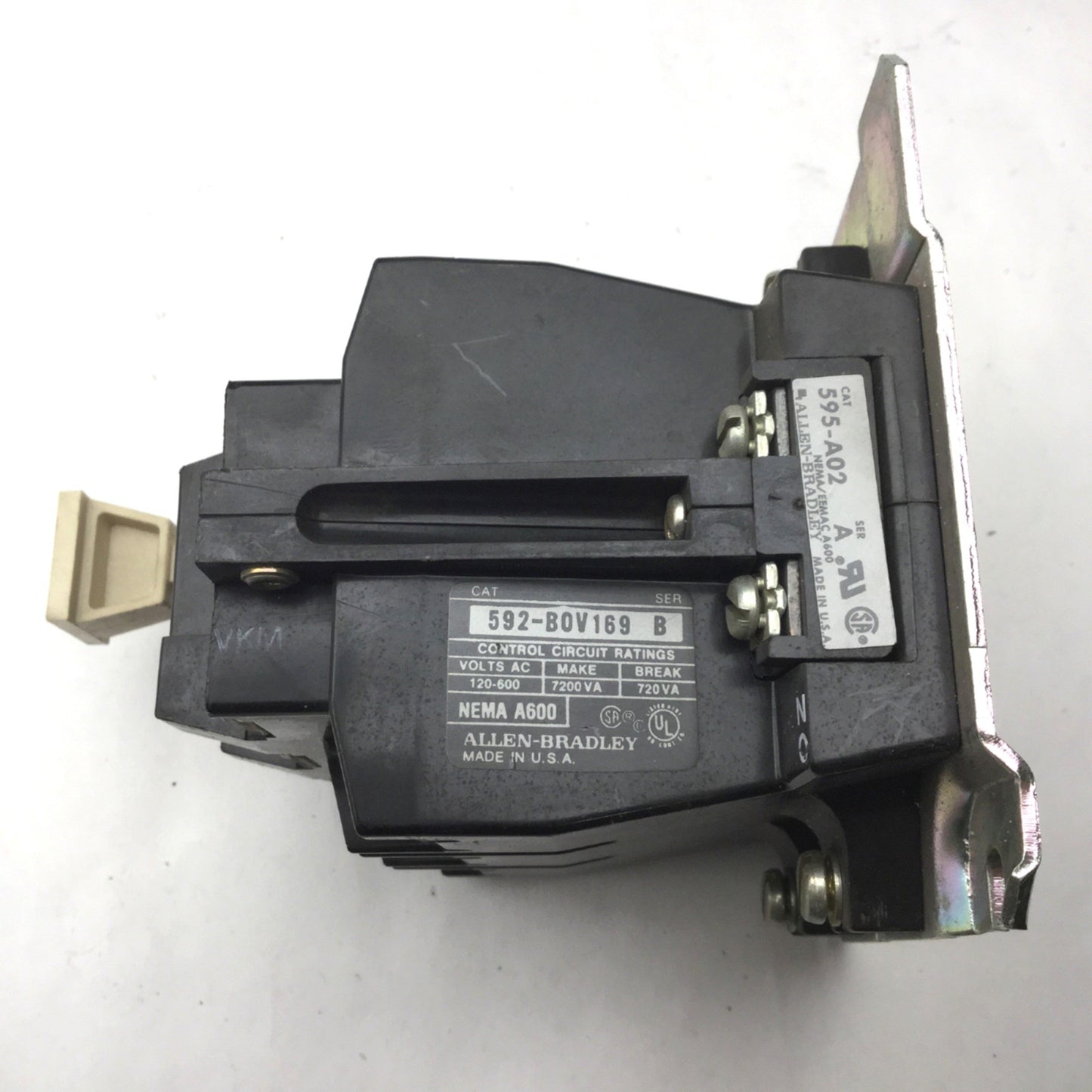 Used Allen Bradley 592-BOV169 Control Circuit 120-600VAC, 7200VA, Break: 720VA, Ser B