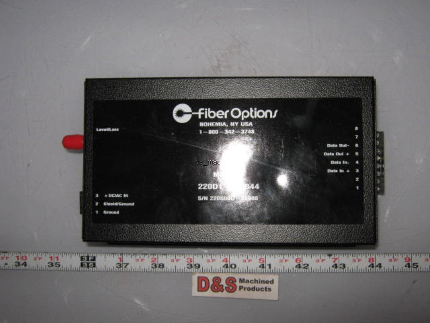 New – Open box Fiber Options 220D1-T/1B44 Fiber Optic RS422 Data Transmitter