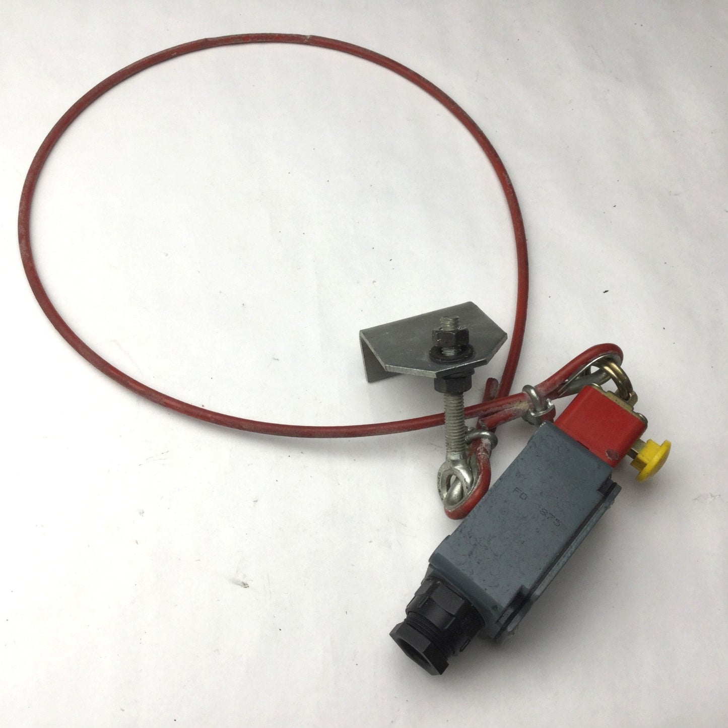 Used Pizzato Type FD 875 Rope Safety Switch, With Reset for Simple Stop, 34" Cable