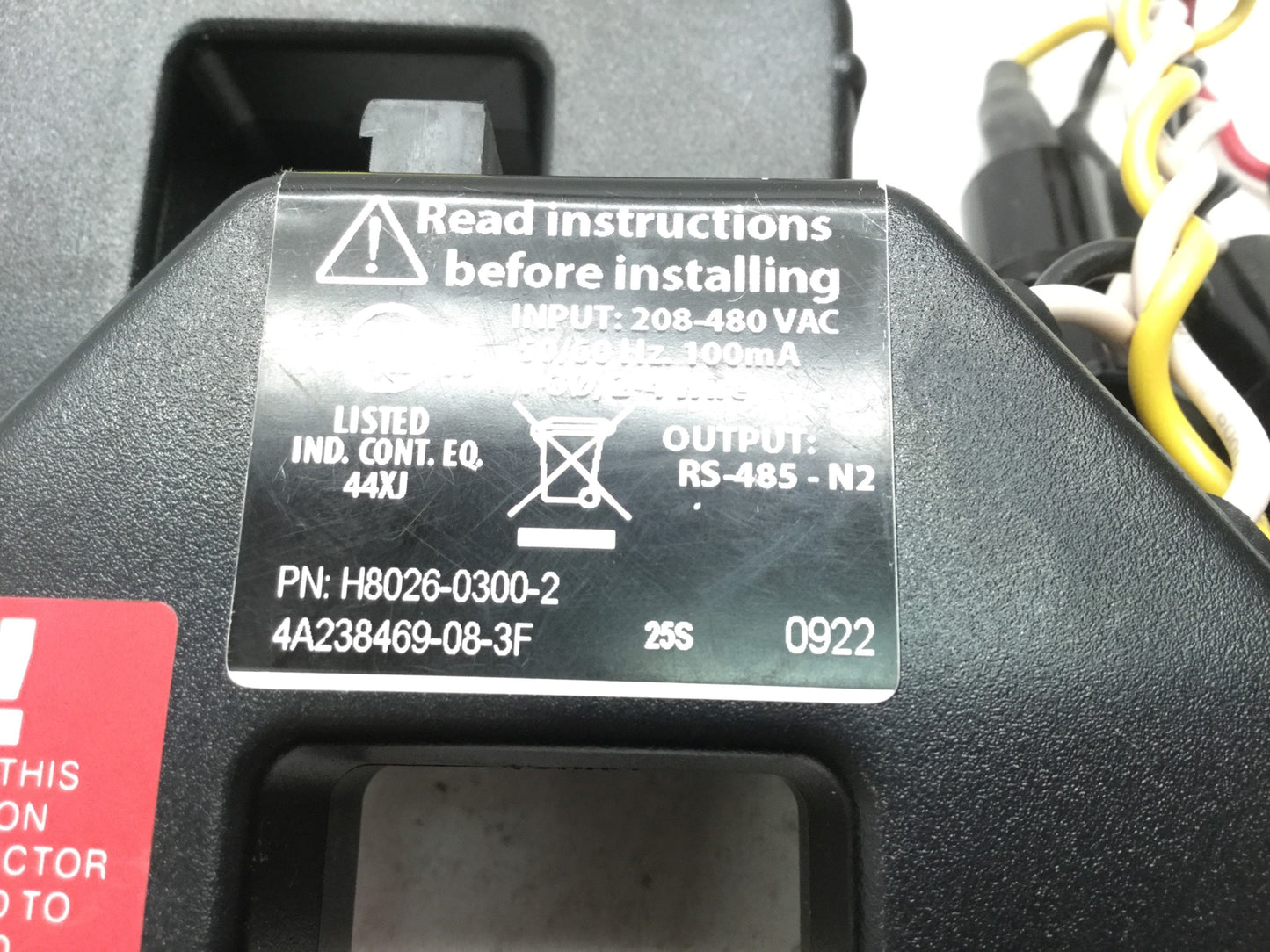Used Veris H8026-0300-2 Enercept 8026 N2 Power Meter 300 Amp for Metasys Systems