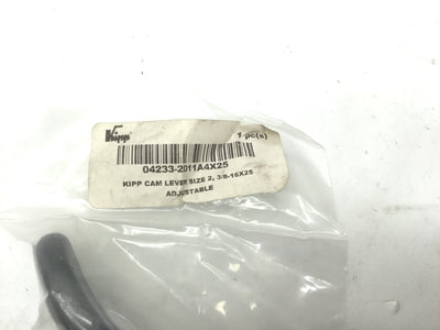 New Lot of 2 New Kipp 04233-2011A4X25 Adjustable Cam Lever Size 2, 3/8-16x25