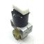 Used Swagelok B-4P6T4-D Brass Quarter Turn Plug Valve 1/4" FNPT With Rotary Actuator
