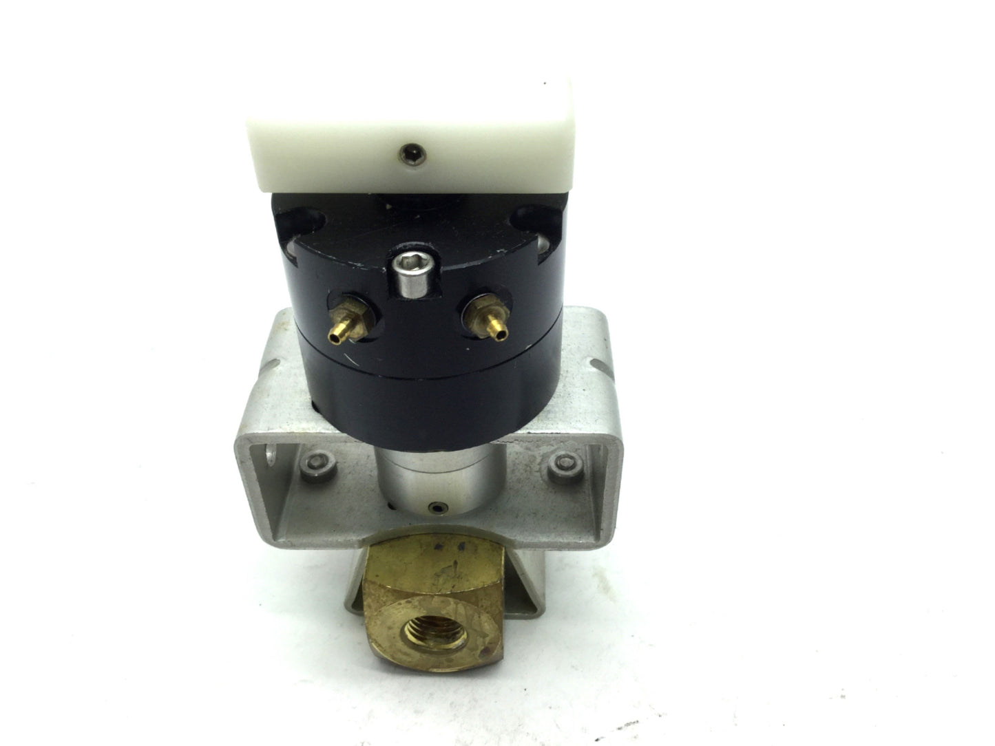Used Swagelok B-4P6T4-D Brass Quarter Turn Plug Valve 1/4" FNPT With Rotary Actuator