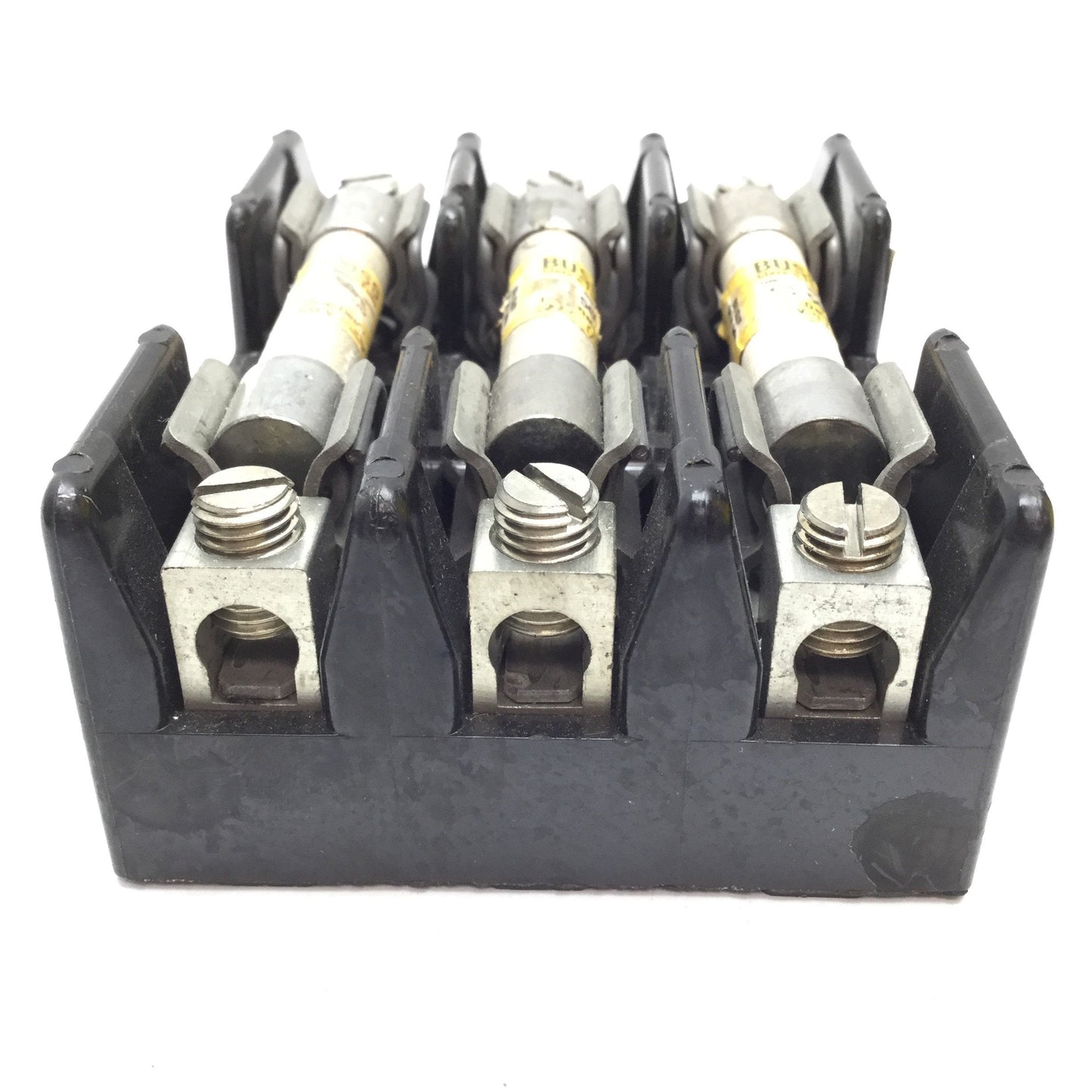 Used USD G30060 Fuse Holder, 3-Pole, Rating: 60A 300V, With 3x 50A Time-Delay Fuses