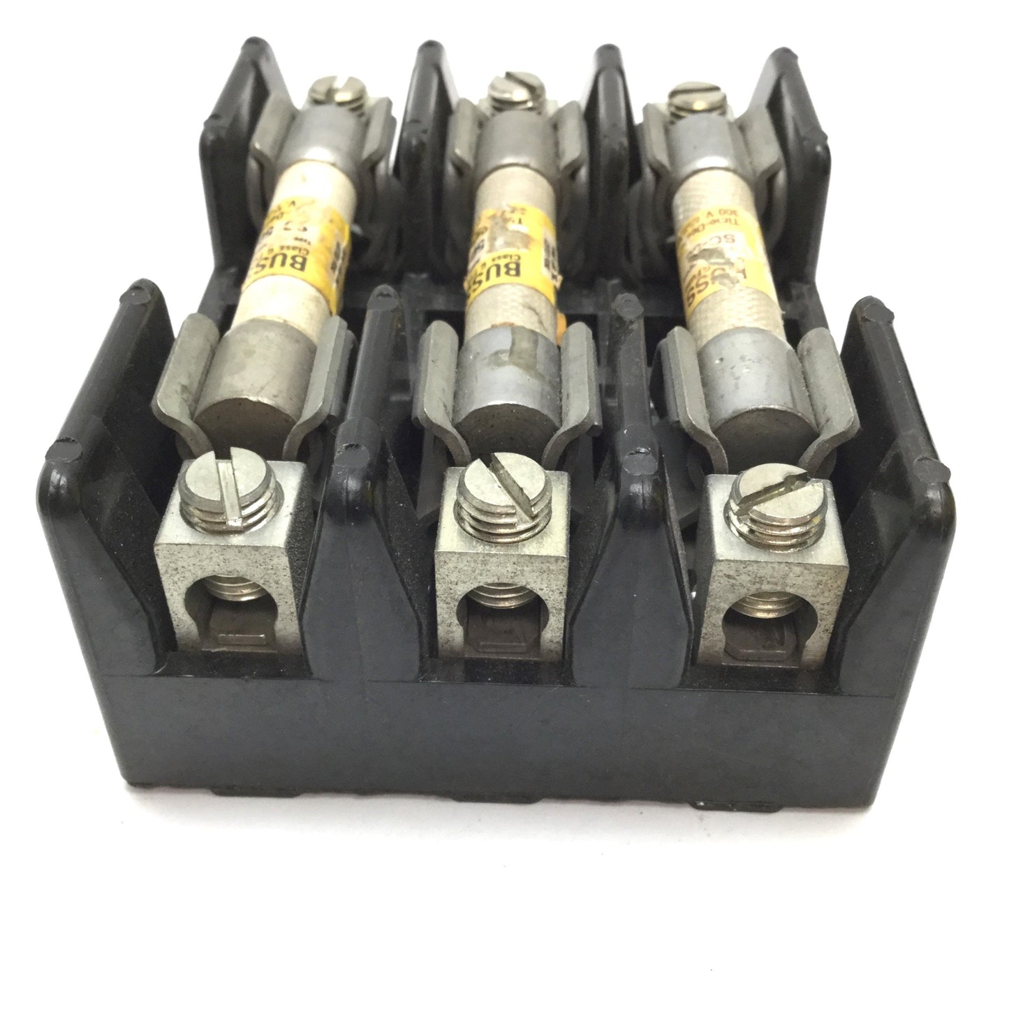 Used USD G30060 Fuse Holder, 3-Pole, Rating: 60A 300V, With 3x 50A Time-Delay Fuses