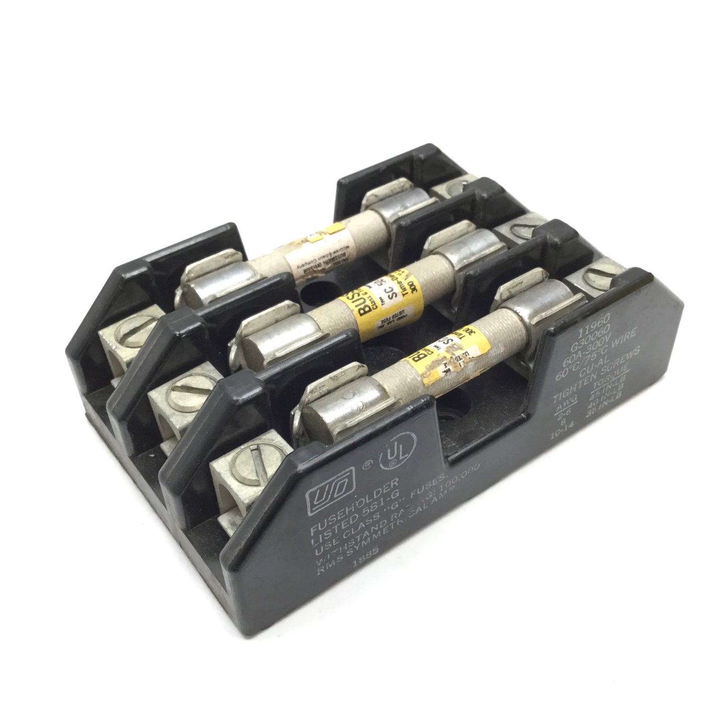 Used USD 11960 G30060 Fuse Holder, 3-Pole, Rating 60A 300V, W/ 3x 50A Time-Delay Fuse