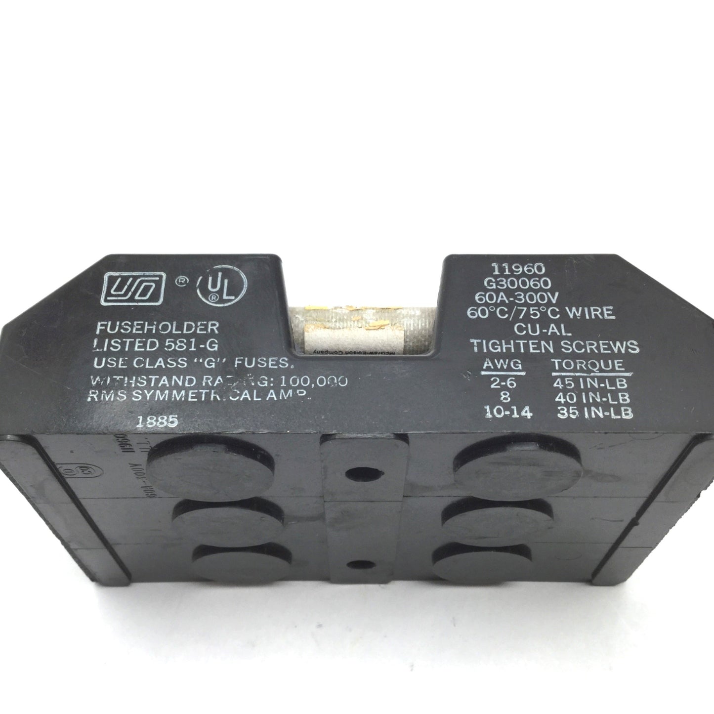 Used USD 11960 G30060 Fuse Holder, 3-Pole, Rating 60A 300V, W/ 3x 50A Time-Delay Fuse