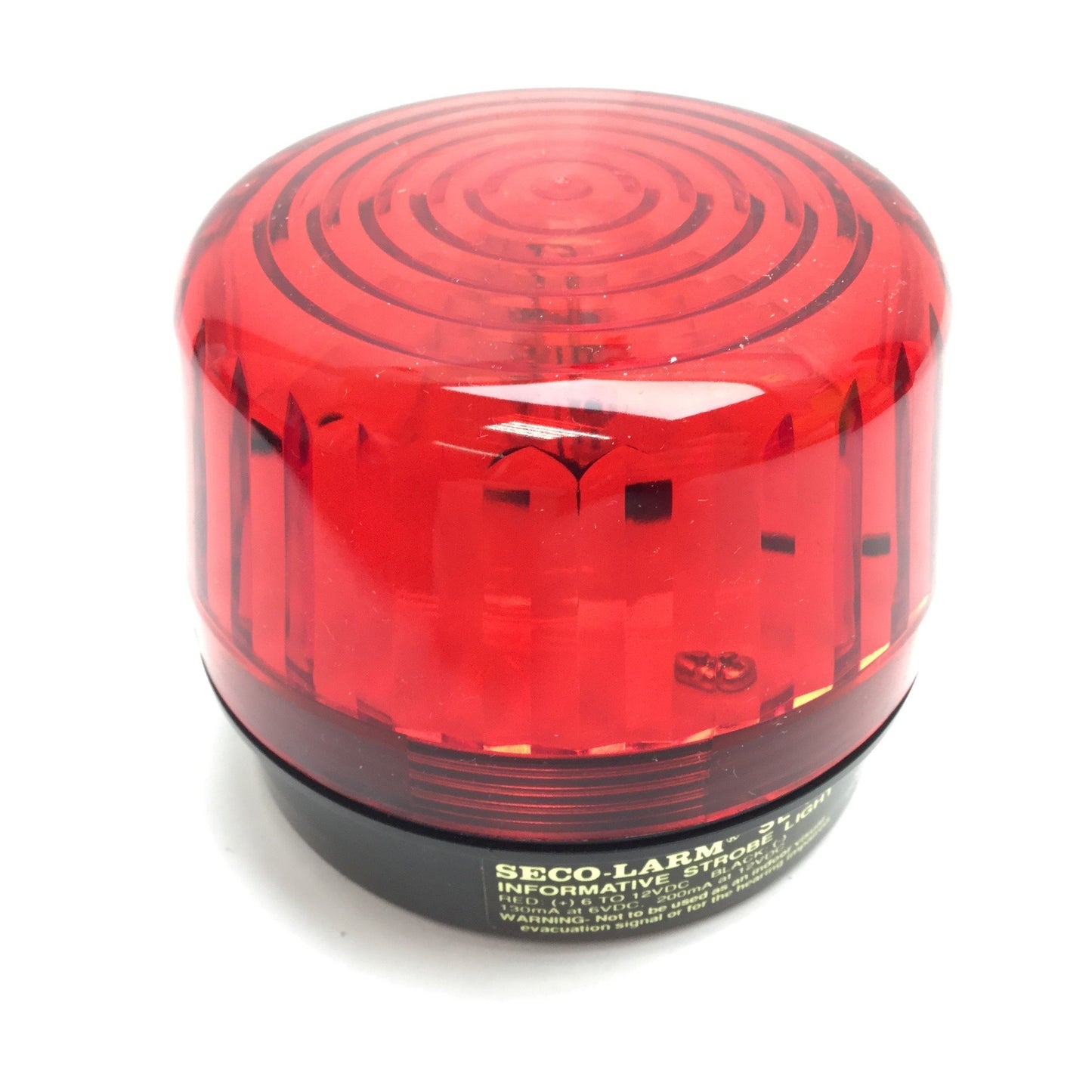 New – Open box Seco-Larm SL-126 Informative Strobe Light, Supply: 6-12VDC, Color: Red