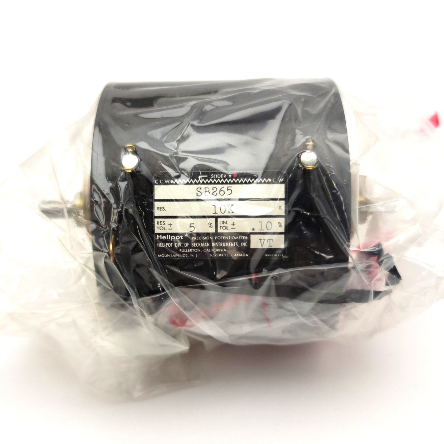 New Beckman SB265 5905-283-8436 Helipot Precision Potentiometer 10k Ohm, 15-Turn