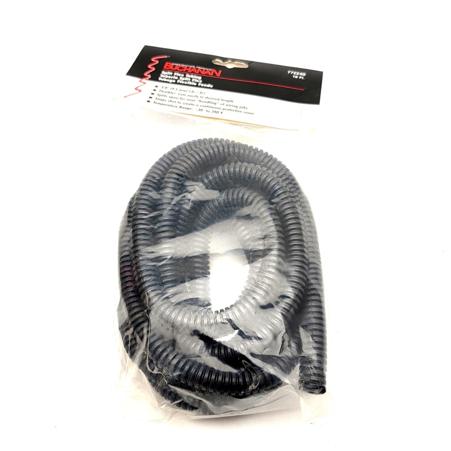 Used Lot Of 6 Buchanan 772240 Split Flex Tubing, 3/8"I.D. 10Ft, Black