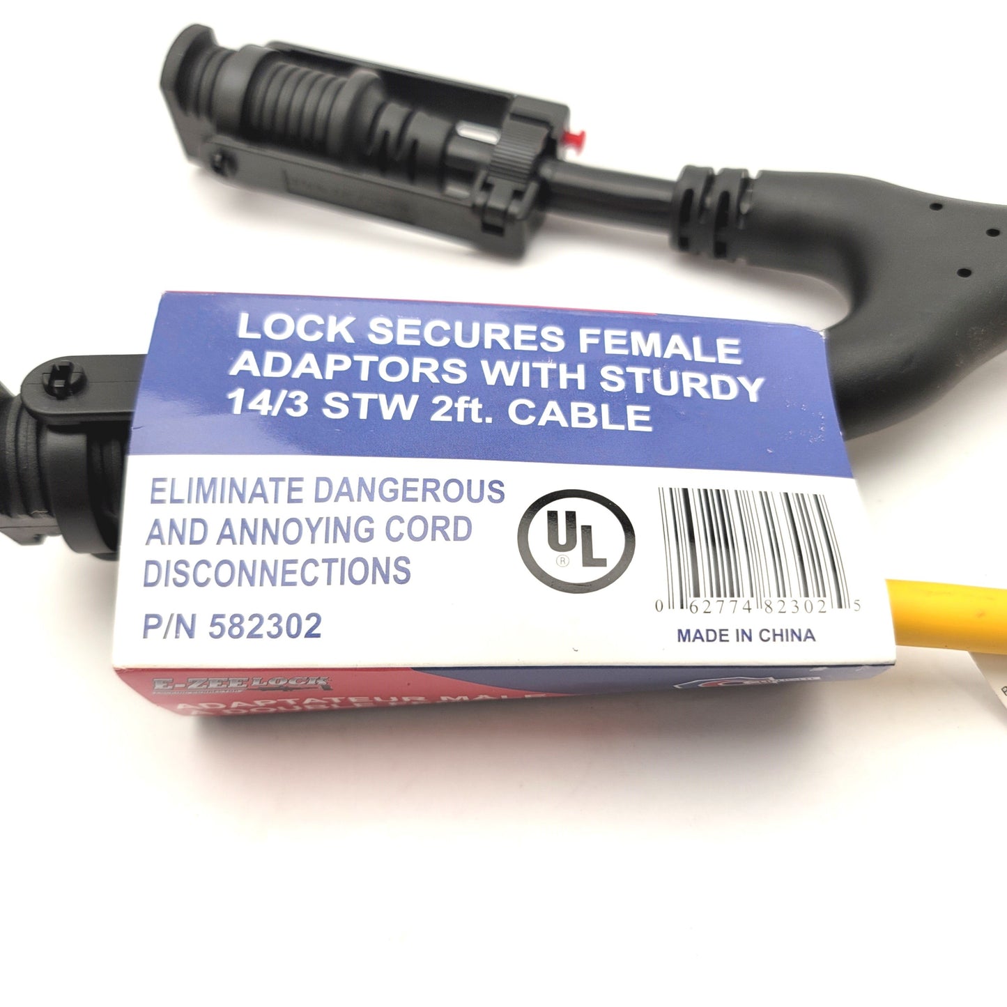 Used Lot Of 4 CLIPLIGHT 582302 E-ZEE Lock Male To Dual Female Adapters