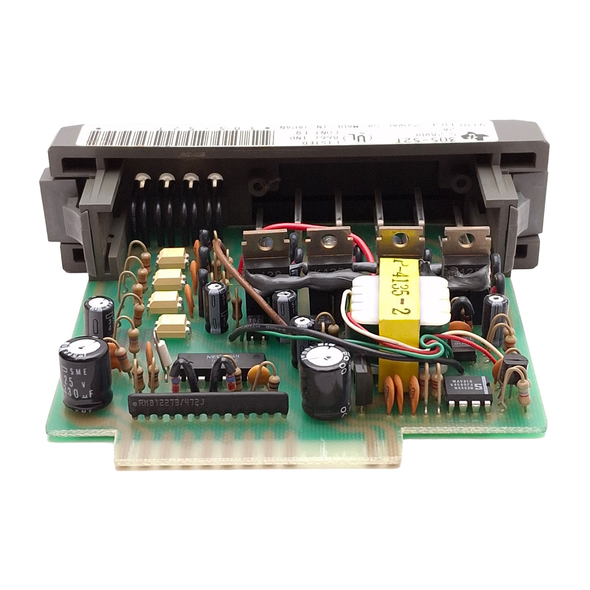 Used Texas Instruments 305-52T PLC Output Module, 4-Point, 5-28VDC 2A, Fuse 250VAC 5A