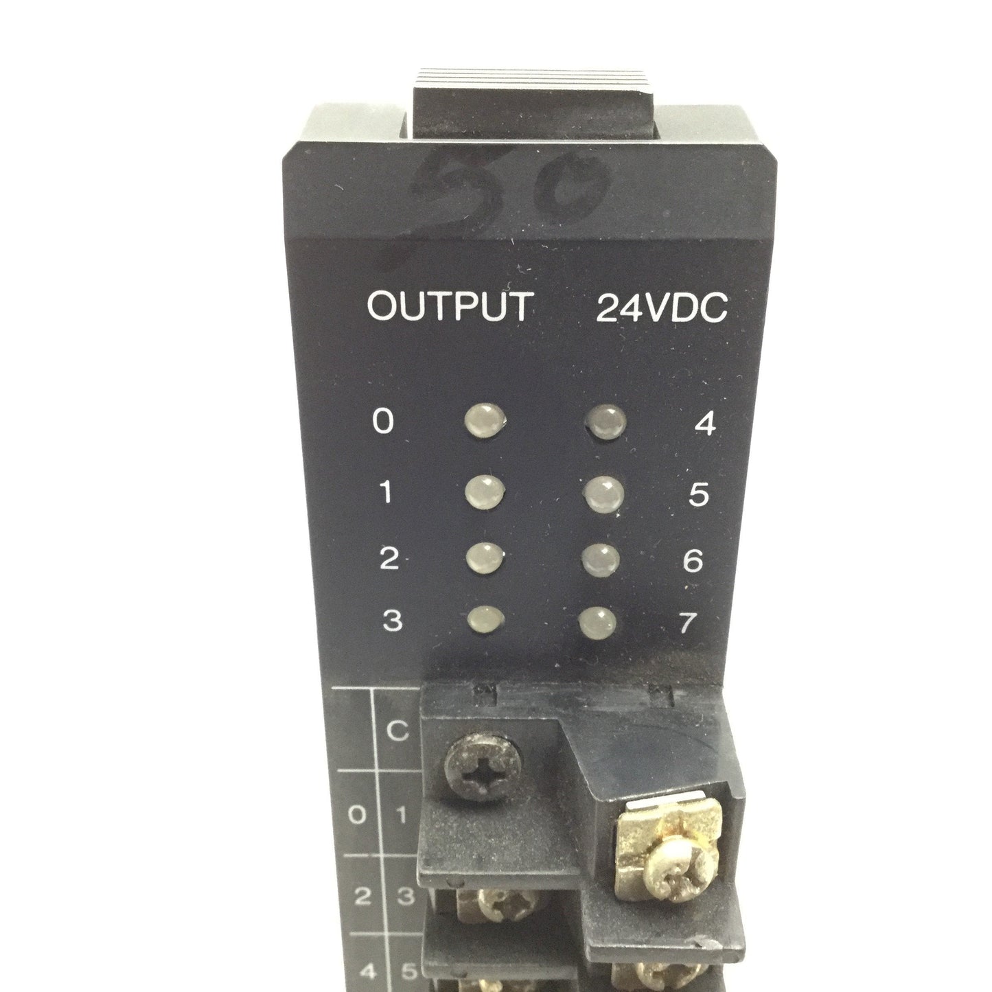 Used GE Fanuc IC610MDL151B Series One PLC Output Module, 8-Point, 24VDC