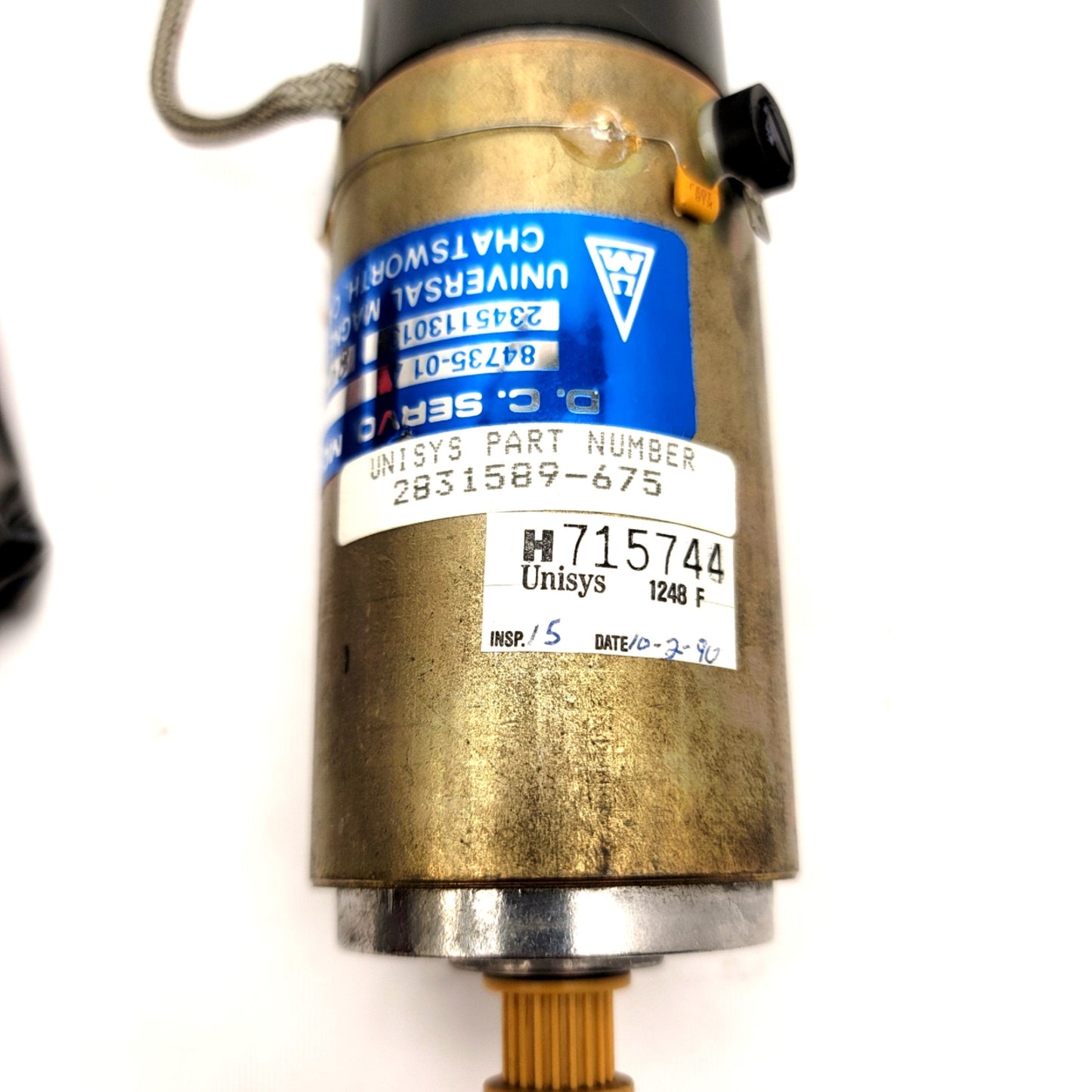 Used Unisys 2831589-286 Universal Magnetics 84735-01 A Replacement DC Servo Motor
