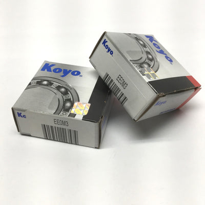 New Lot of 2 Koyo EE0M3 Single-Row Radial Ball Bearing 1/8" ID x 3/8" OD x 5/32" W