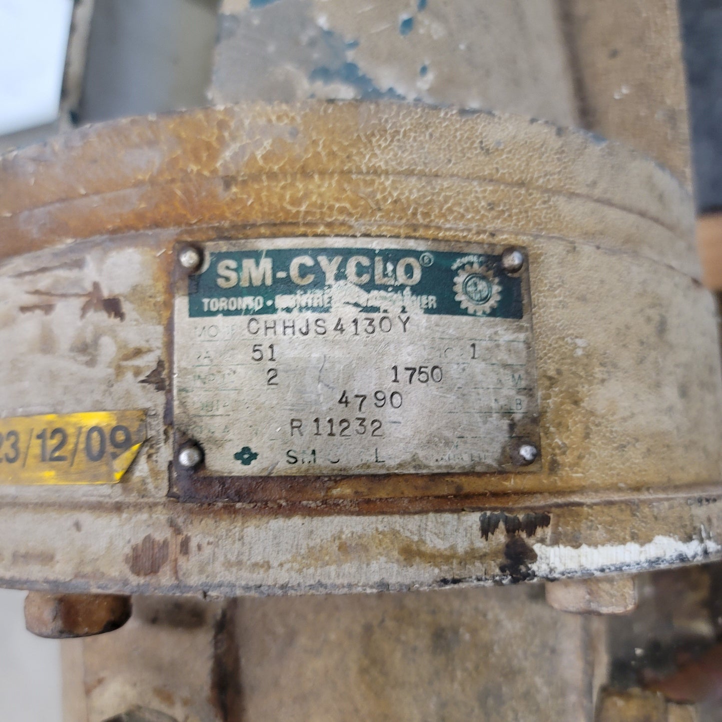 Used Sumitomo SM-Cyclo CHHJS4130Y Cycloidal Drive Ratio: 51:1, 4790IN-LB, 2HP, 182TC