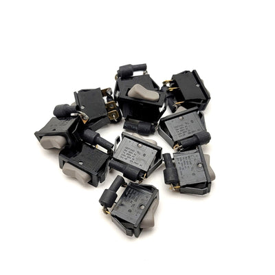 New – Open box Lot Of 10 DEFOND DRC-1215-Y 3-Pin Rocker Switches 15A 125VAC, 0.5A 125VDC, 3/4HP