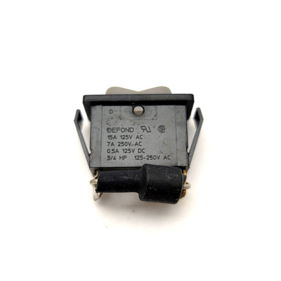 New – Open box Lot Of 10 DEFOND DRC-1215-Y 3-Pin Rocker Switches 15A 125VAC, 0.5A 125VDC, 3/4HP