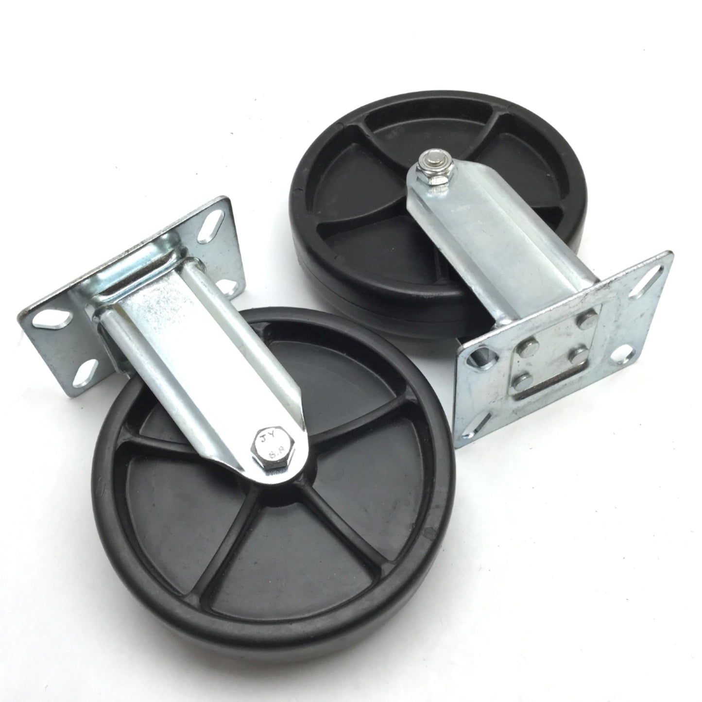 New – Open box Lot of 4 Casters, 2x Swivel 2x Rigid, Wheel Diameter: 6", Plate: 3.125" x 4.125"