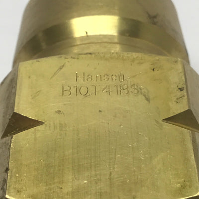 New Eaton Hansen B10T41BS Quick Disconnect Coupler Brass Ball Latch Plug 1-1/4" BSPP