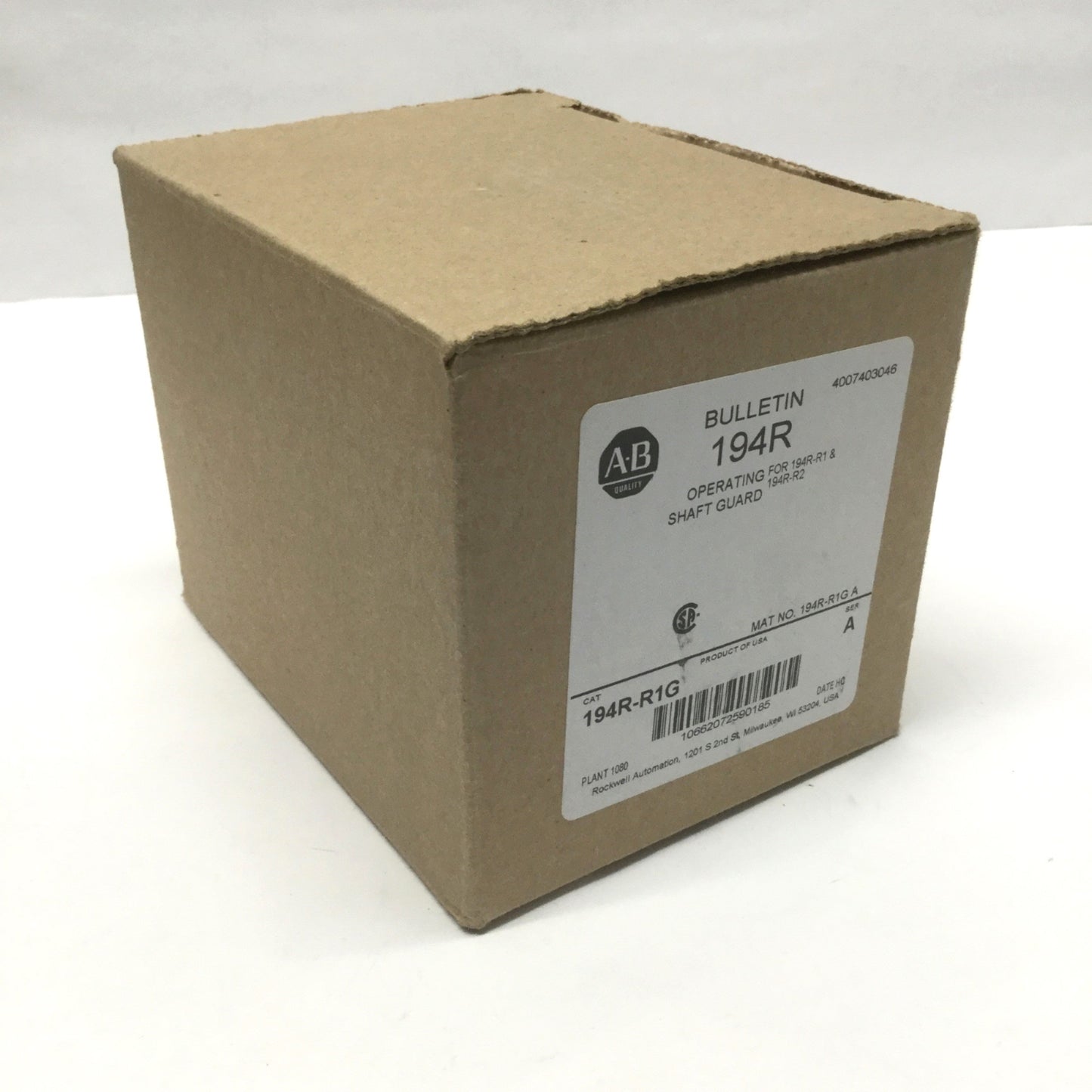 New – Open box Lot of 4 Allen Bradley 194R-R1G Operating Shaft Guard, For 194R-R1 & 194R-R2