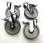 Used Lot of 4 Bosch Rexroth 3842524499 Clean Room Locking Heavy-Duty Casters, 125mm