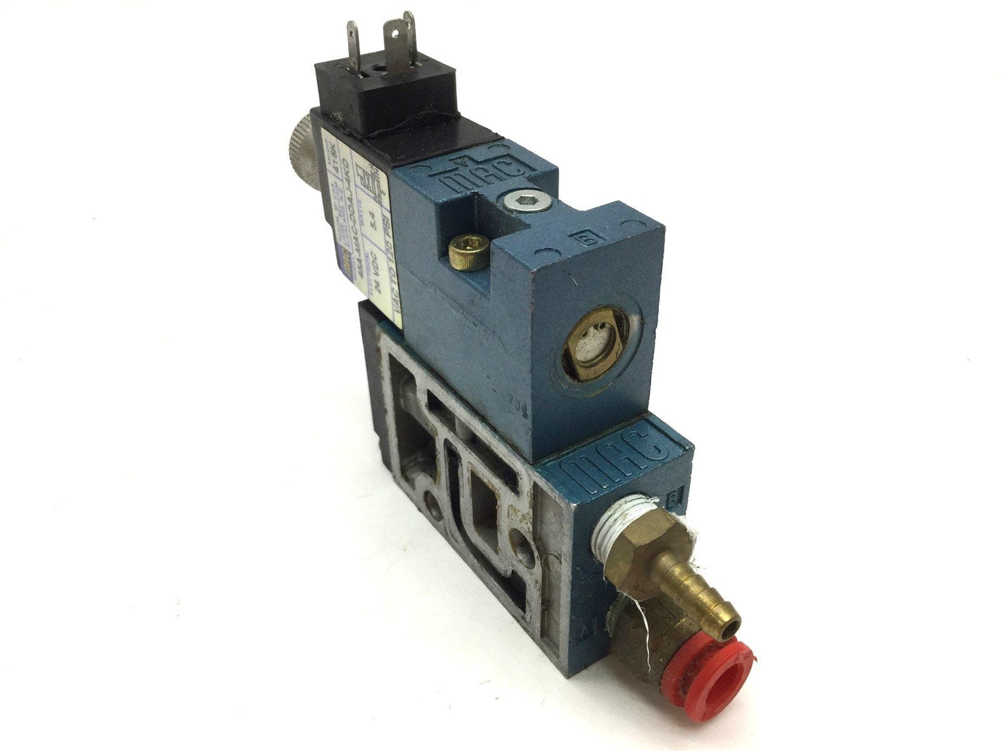 Used Mac 45A-MAC-DDAJ-4KD Solenoid Valve 2 Position 4 Way, Voltage: 24VDC, 1/8 NPT