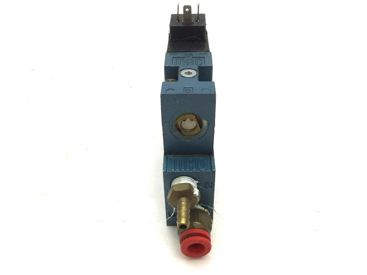 Used Mac 45A-MAC-DDAJ-4KD Solenoid Valve 2 Position 4 Way, Voltage: 24VDC, 1/8 NPT