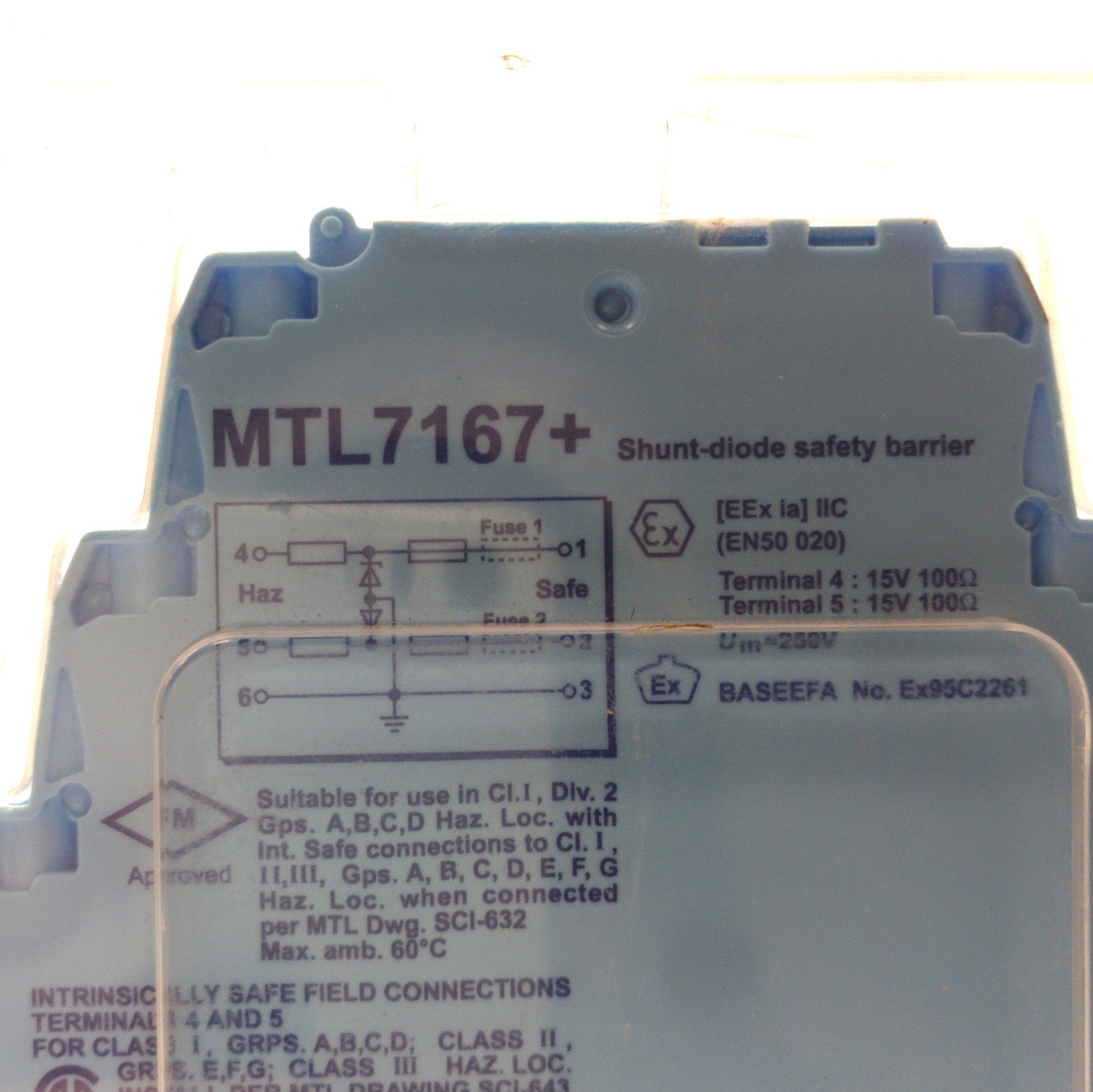 New – Open box MTL MTL7167+ Shunt Diode Safety Barrier, 2-Channel, +VE 12VDC, 15V 100Ohms 150mA