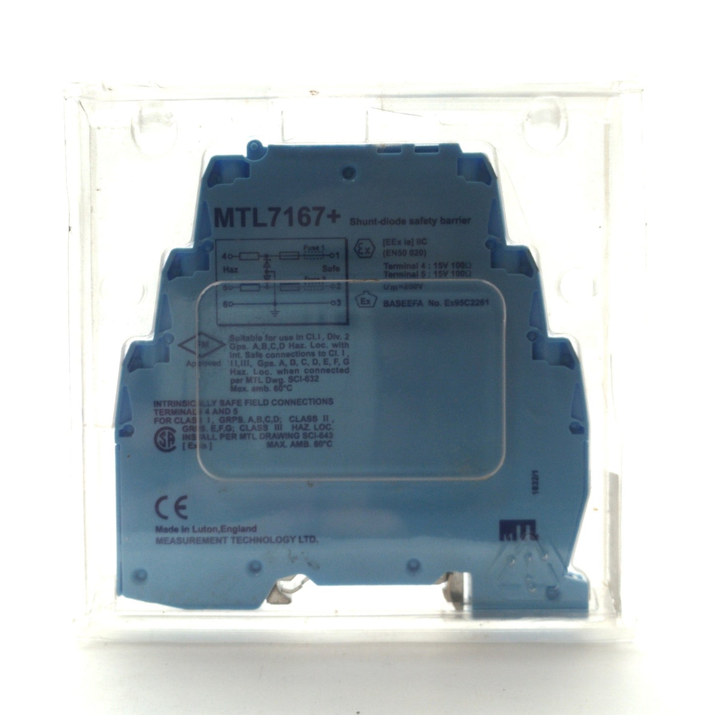 New – Open box MTL MTL7167+ Shunt Diode Safety Barrier, 2-Channel, +VE 12VDC, 15V 100Ohms 150mA
