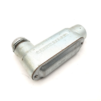 Used 0-Z/Gedney LB-200 Type LB Right Angle Conduit Body, 2" FNPT, 77.5cu-in