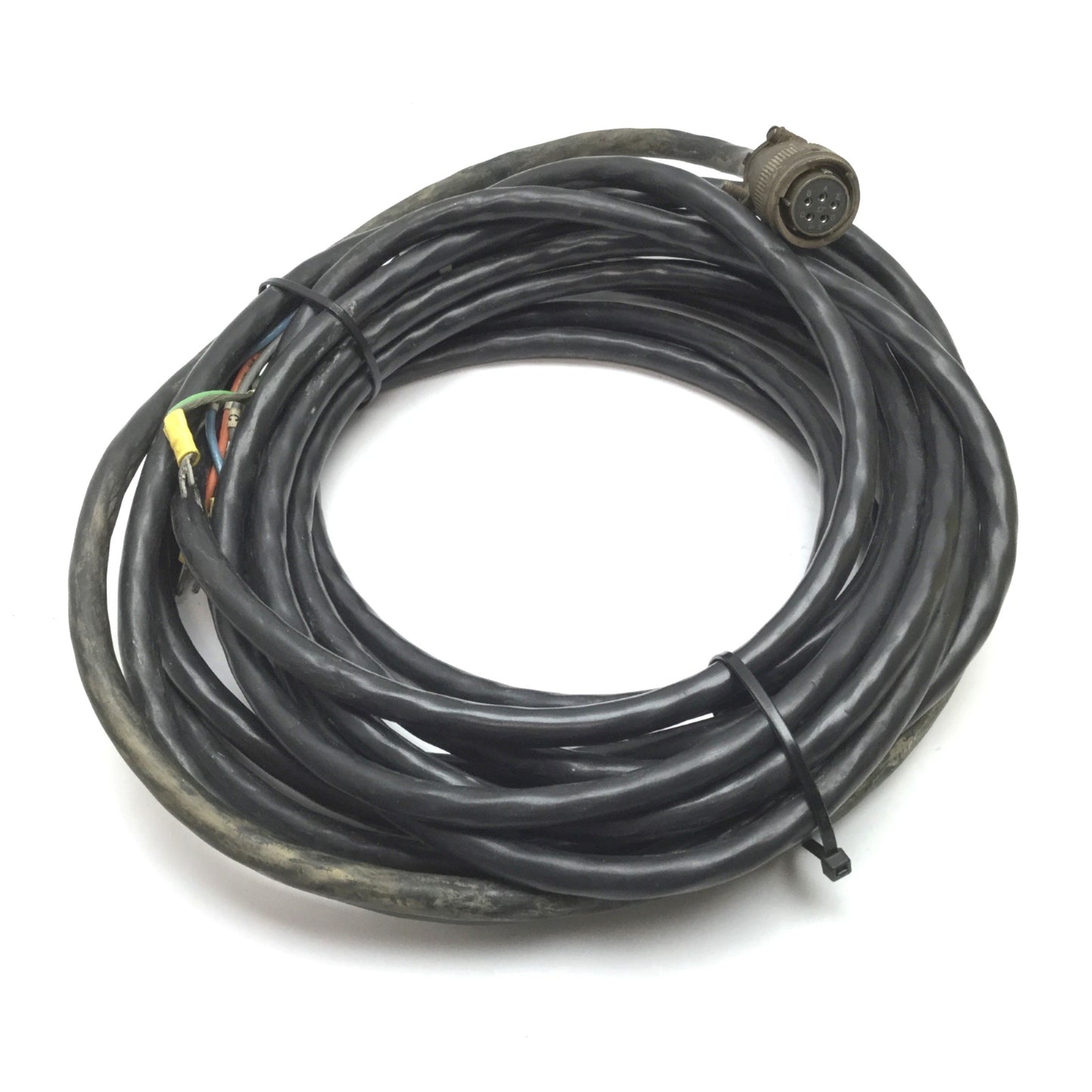 Used Parker 71-011774-25-C Zeta Motor Drive Cable, 5-Pin Round to Flying Leads, 25'
