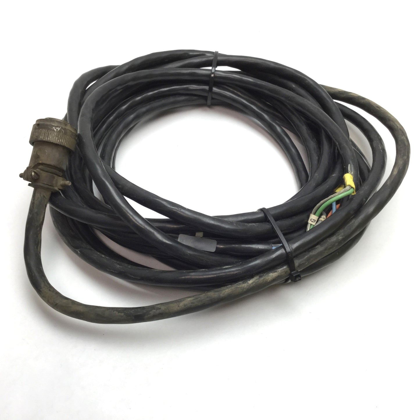 Used Parker 71-011774-25-C Zeta Motor Drive Cable, 5-Pin Round to Flying Leads, 25'