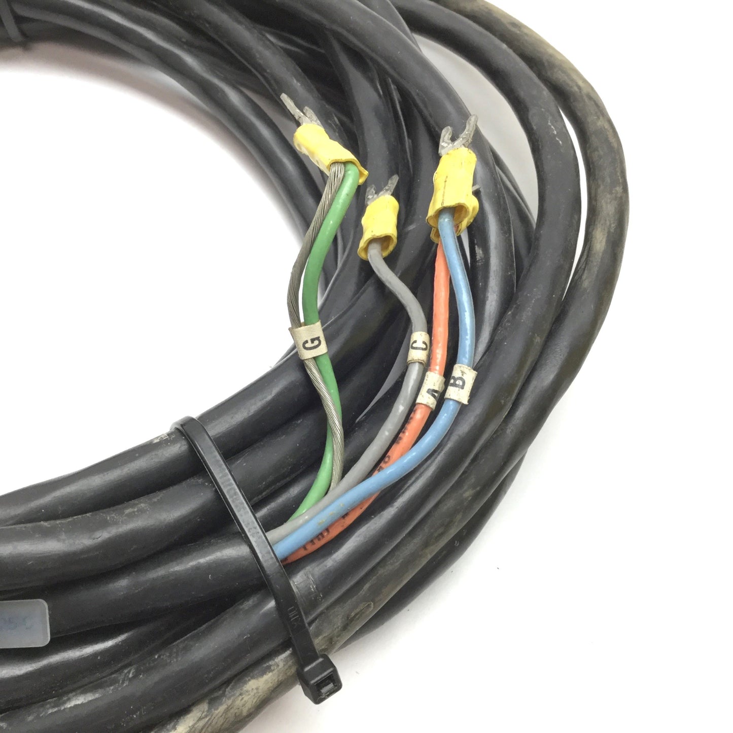 Used Parker 71-011774-25-C Zeta Motor Drive Cable, 5-Pin Round to Flying Leads, 25'