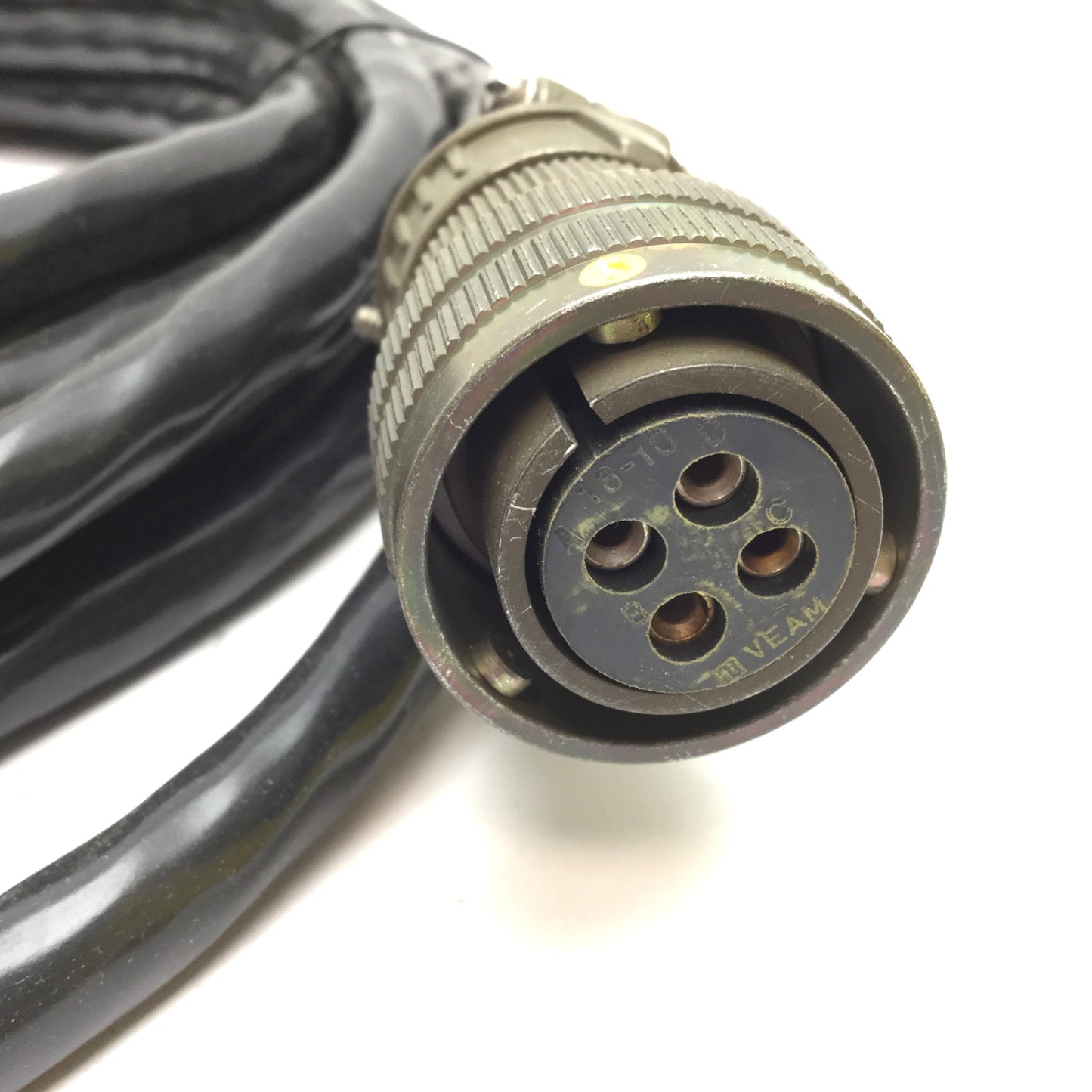 Used Parker 71-011775-25-C Zeta Motor Drive Cable, 4-Pin Round to Flying Leads, 25'