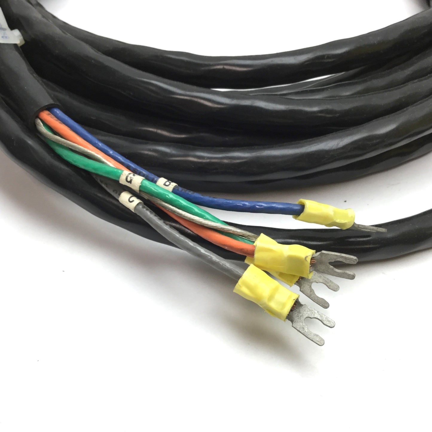 Used Parker 71-011775-25-C Zeta Motor Drive Cable, 4-Pin Round to Flying Leads, 25'