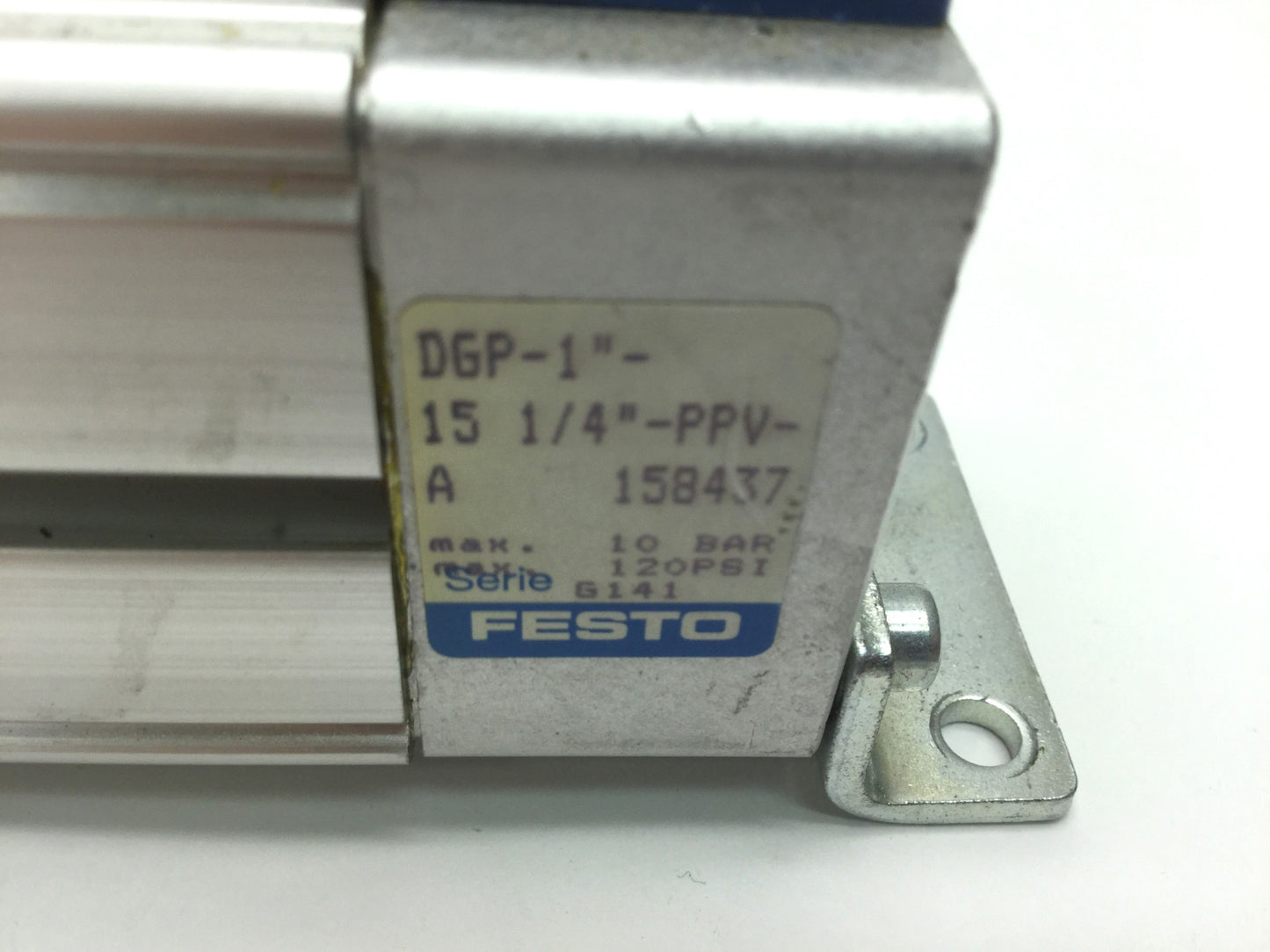 Used Festo DGP-1"-151/4"-PPV-A Rodless Linear Actuator ID 1" Stroke 15-1/4" Cushions