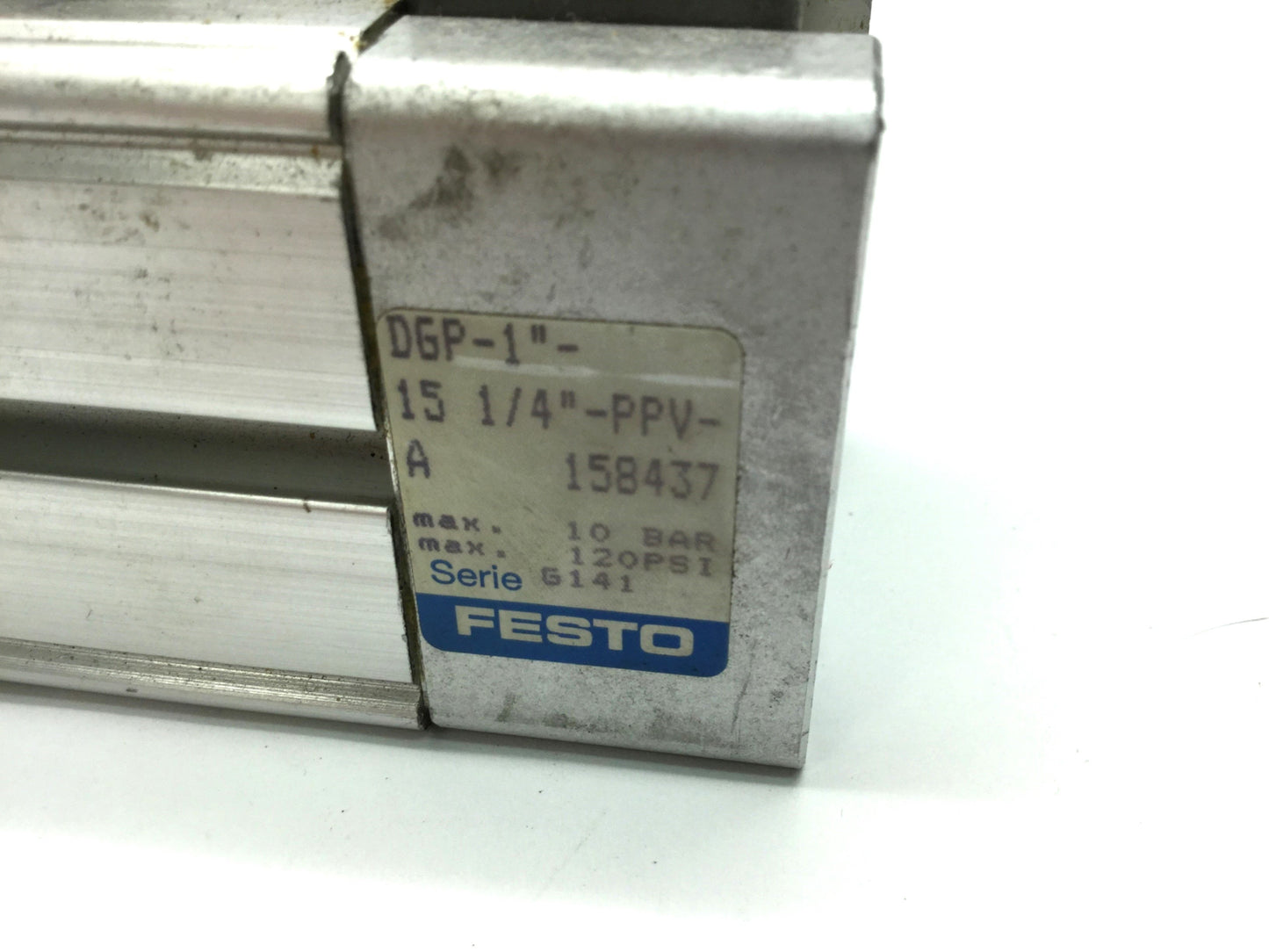 Used Festo DGP-1"-151/4"-PPV-A Rodless Linear Actuator ID 1" Stroke 15-1/4"
