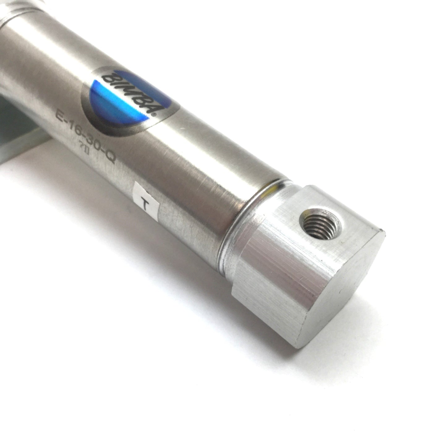 Used Bimba E-16-30-Q Pneumatic Cylinder, Bore: 16mm, Stroke: 30mm, Ports: M5x0.8
